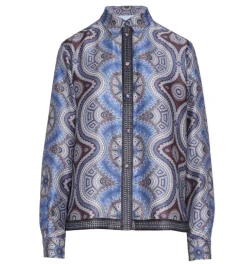 The Liv Top in Brown Cobalt Medallion