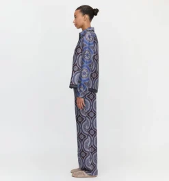 The Liv Top in Brown Cobalt Medallion