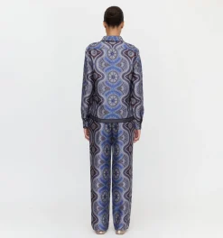 The Liv Top in Brown Cobalt Medallion