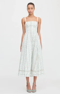 The Margot Dress in Green Provence Floral