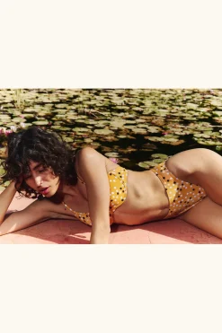 The Marie Bottom in Marigold Ikat Dot