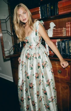 The Marie Dress in Floral Brocade