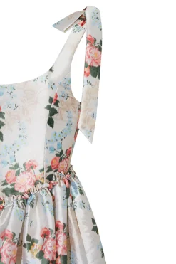 The Marie Dress in Floral Brocade