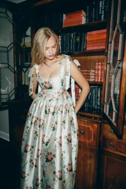 The Marie Dress in Floral Brocade