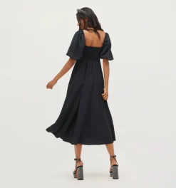 The Matilda Dress in Black Crepe