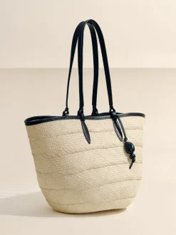 The Medium Basket in Black Natural Fiber