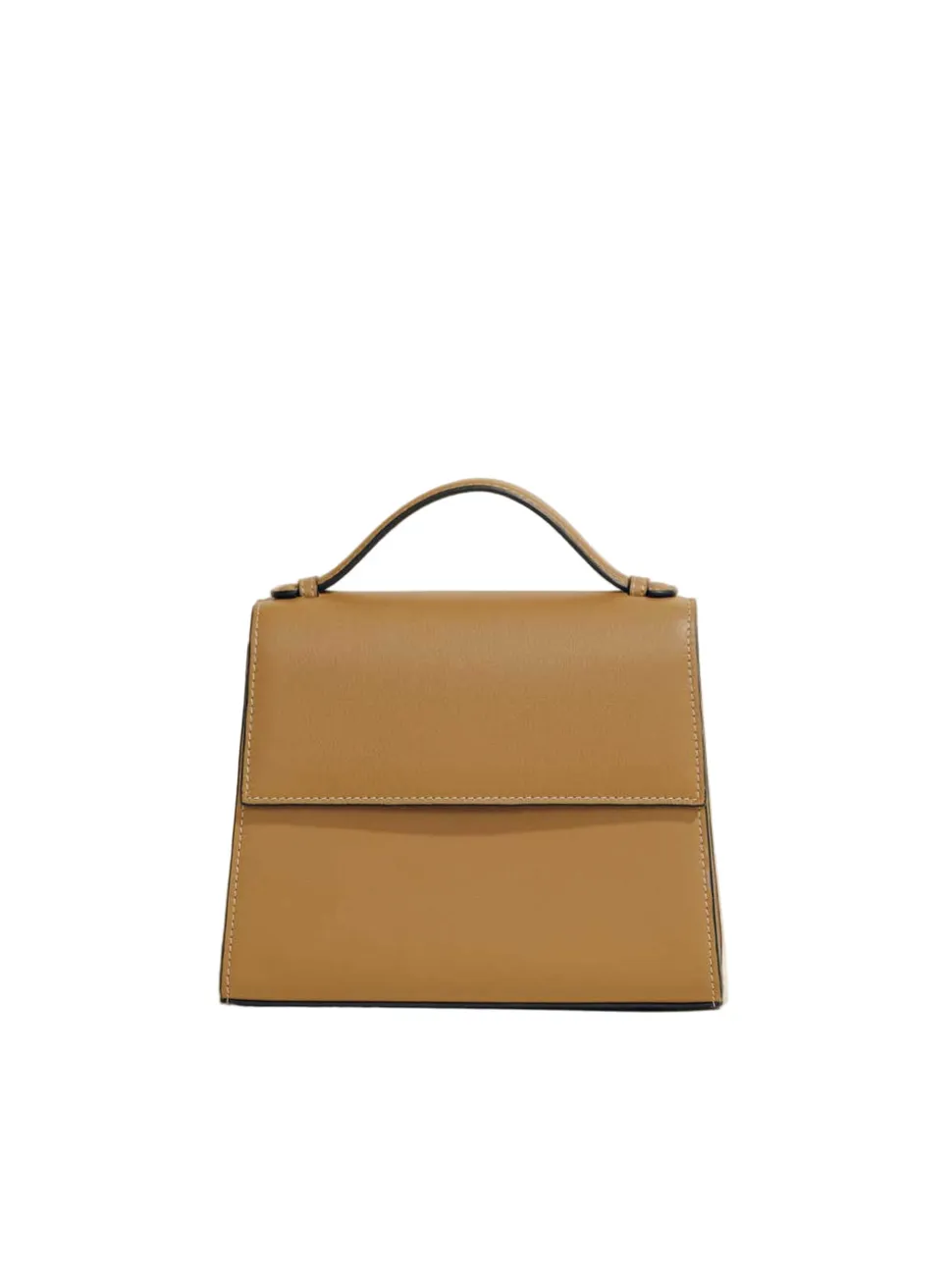 The Medium Top Handle in Camel Nappa