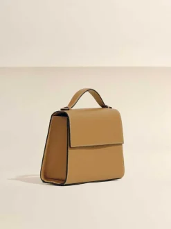 The Medium Top Handle in Camel Nappa