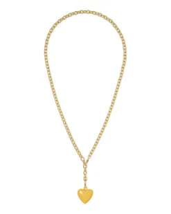 The Mini Puffy Heart Necklace in Yellow