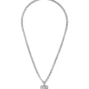 The Mini Puffy Heart Necklace in Silver