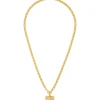 The Mini Puffy Heart Necklace in Gold