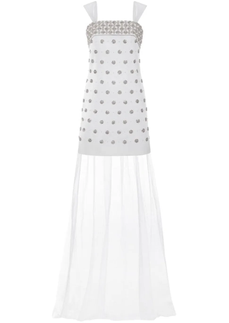 The Ness Mini Dress with Detachable Train and Straps
