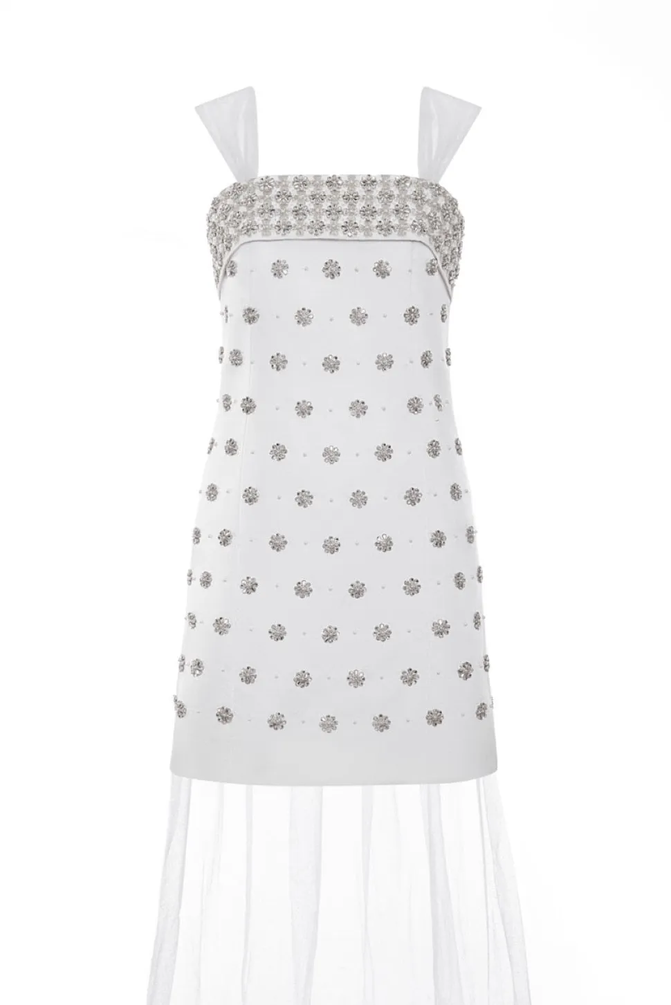 The Ness Mini Dress with Detachable Train and Straps
