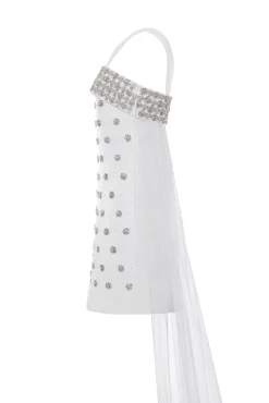 The Ness Mini Dress with Detachable Train and Straps