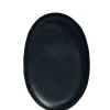The Oval Tray in Black Leather Lace Trim
