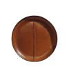 The Oversized Tray in Cognac Braided Molded Leather