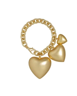 The Puffy Heart Bag Charm in Gold