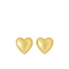 The Puffy Heart Gold Stud Earrings