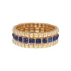 The Puffy Stud Bracelet Stack in Navy