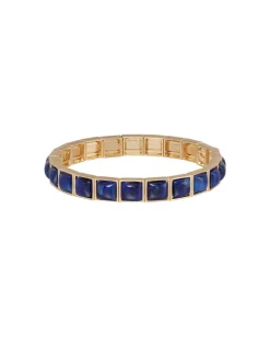 The Puffy Stud Bracelet Stack in Navy