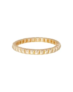The Puffy Stud Bracelet Stack in Green