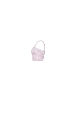 The Remington Top in Pink & White