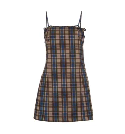 The Rennie Dress in Brown Spencer Plaid