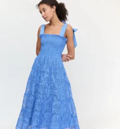 The Ribbon Ellie Nap Dress in Sky Blue Lace