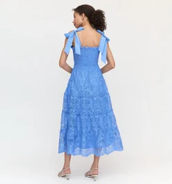 The Ribbon Ellie Nap Dress in Sky Blue Lace