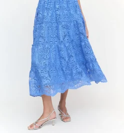 The Ribbon Ellie Nap Dress in Sky Blue Lace