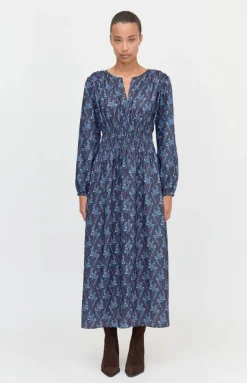 The Rosely Dress in Navy Cala Paisley