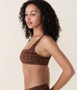 The Rye Bikini Top in Sierra Plaid