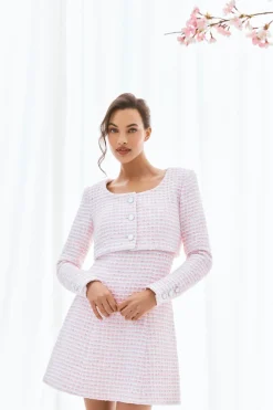 The Sasha Dress in Pink & White