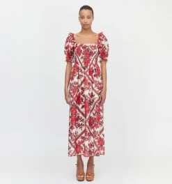 The Scarlett Nap Dress in Red Diamond Rose