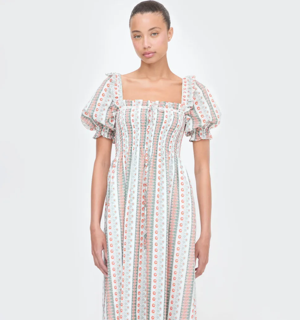 The Scarlett Nap Dress in Cosmos Floral Stripe
