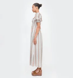 The Scarlett Nap Dress in Cosmos Floral Stripe