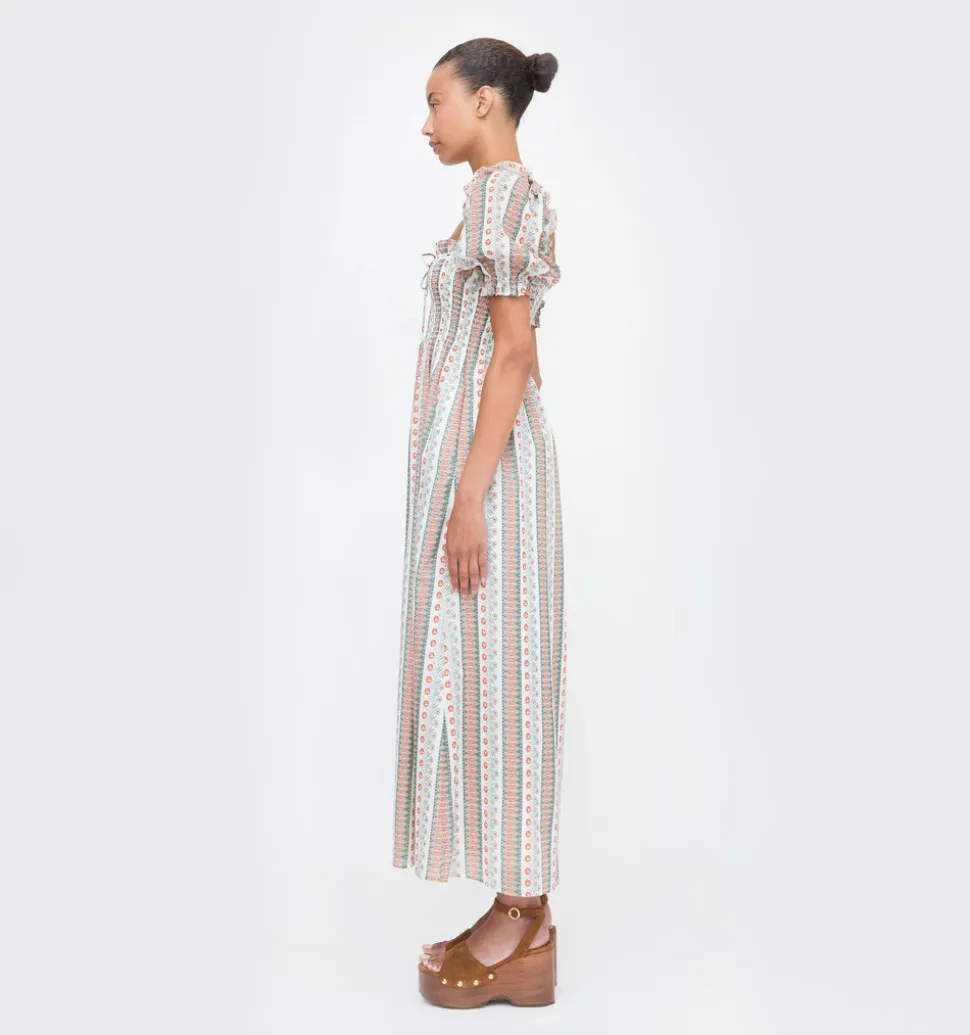 The Scarlett Nap Dress in Cosmos Floral Stripe