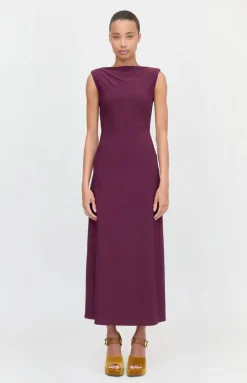 The Sloane Dress in Aubergine