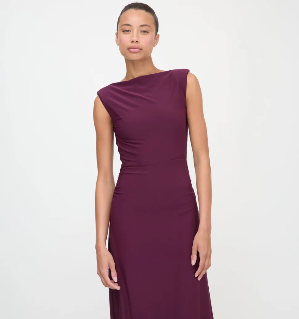 The Sloane Dress in Aubergine