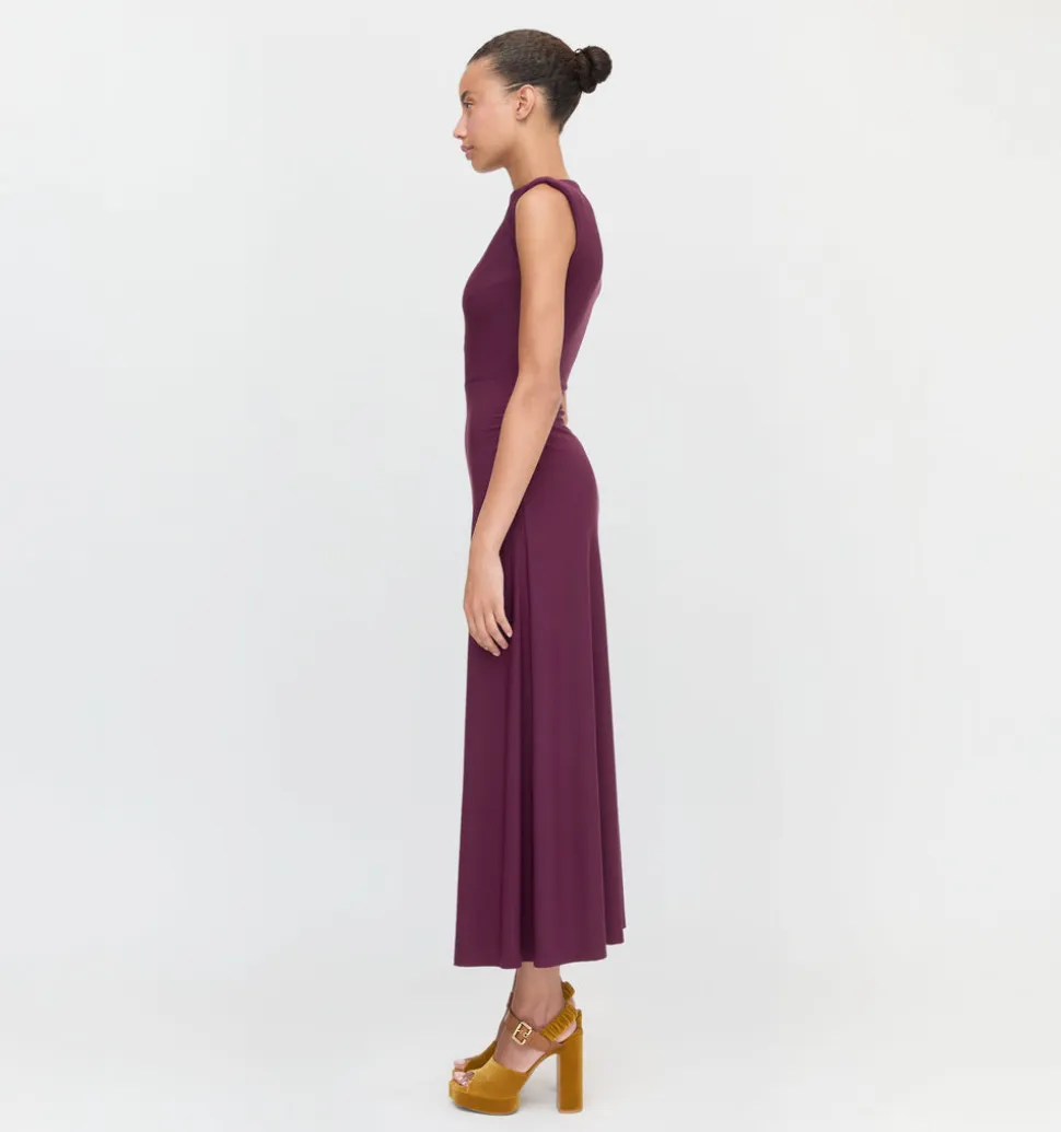 The Sloane Dress in Aubergine