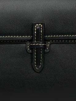 The Small Soft Clutch in Black Nappa