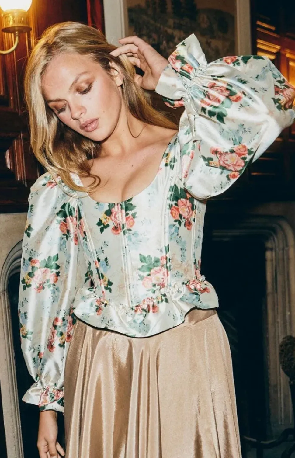 The Sofia Corset Top in Floral