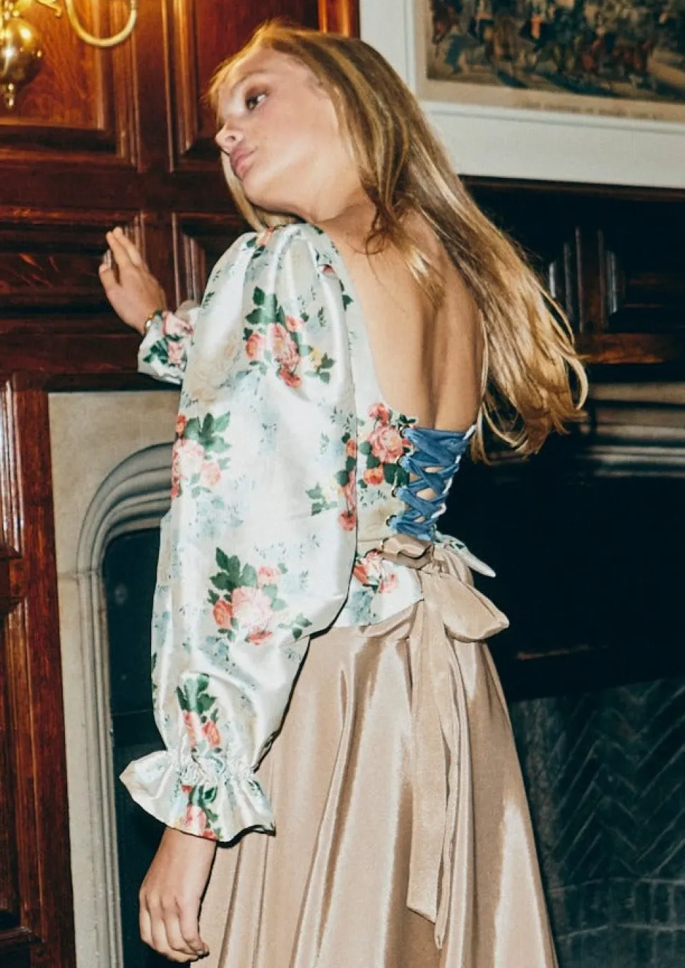 The Sofia Corset Top in Floral