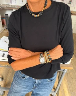 The Super Size Happy Cord Necklace in Black
