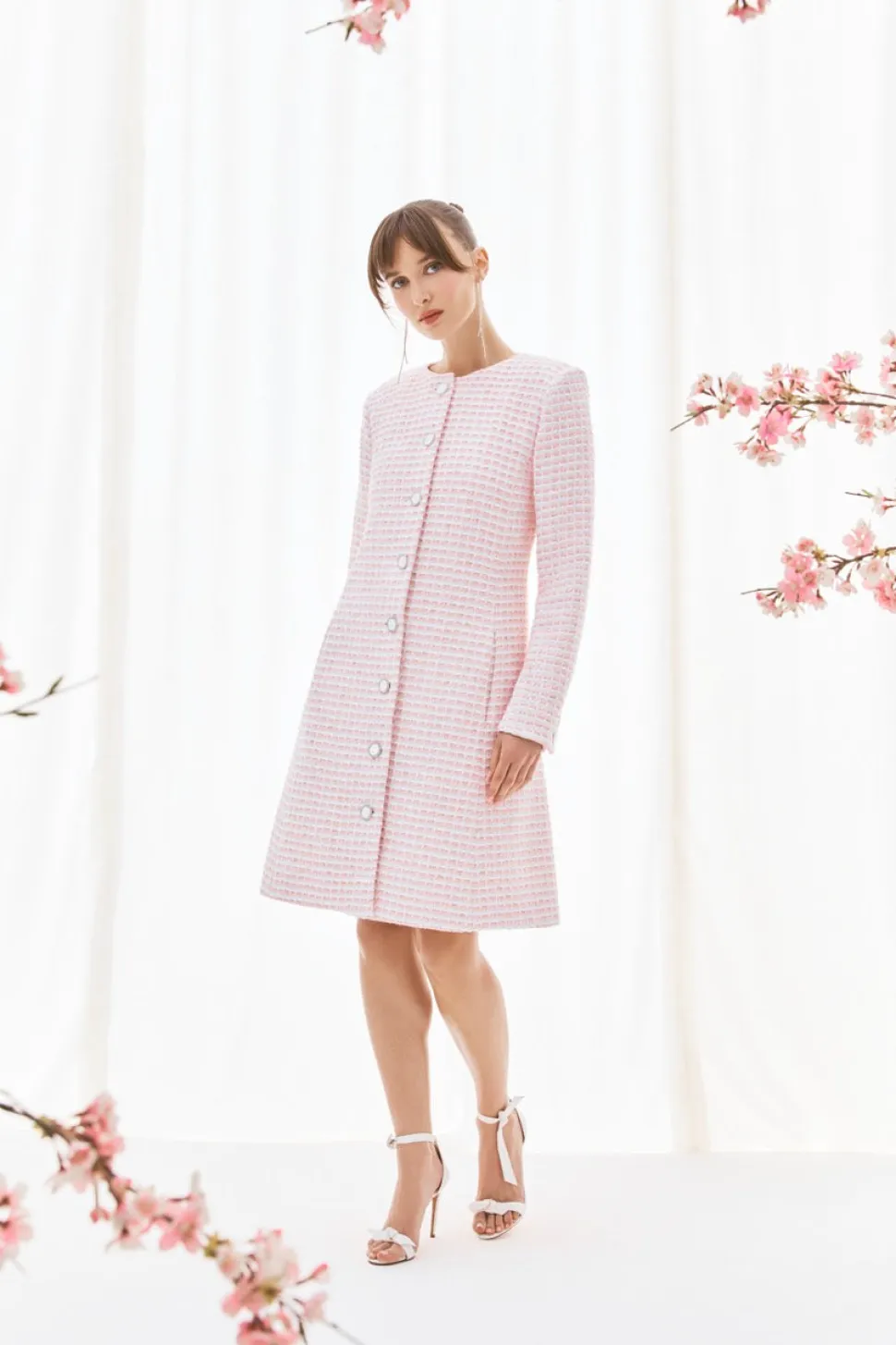 The Teresa Jacket in Pink & White