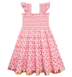 The Tiny Ellie Nap Dress in Pink Cala Check