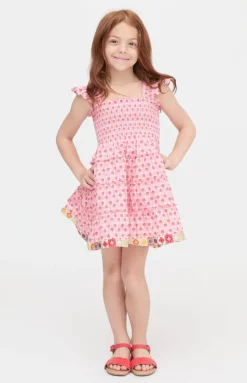 The Tiny Ellie Nap Dress in Pink Cala Check