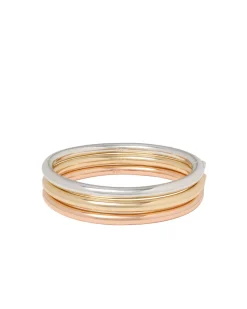 The Tubular Hinged Bracelet Trio