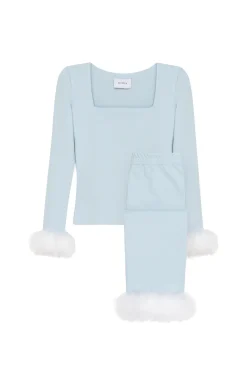 The Weekend Chic Set with Leggings in Blue