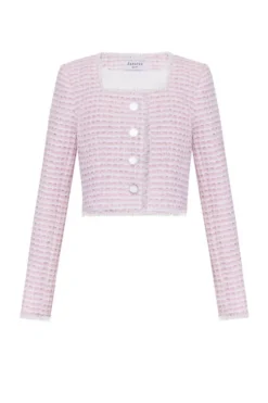 The Winifred Jacket in Pink & White